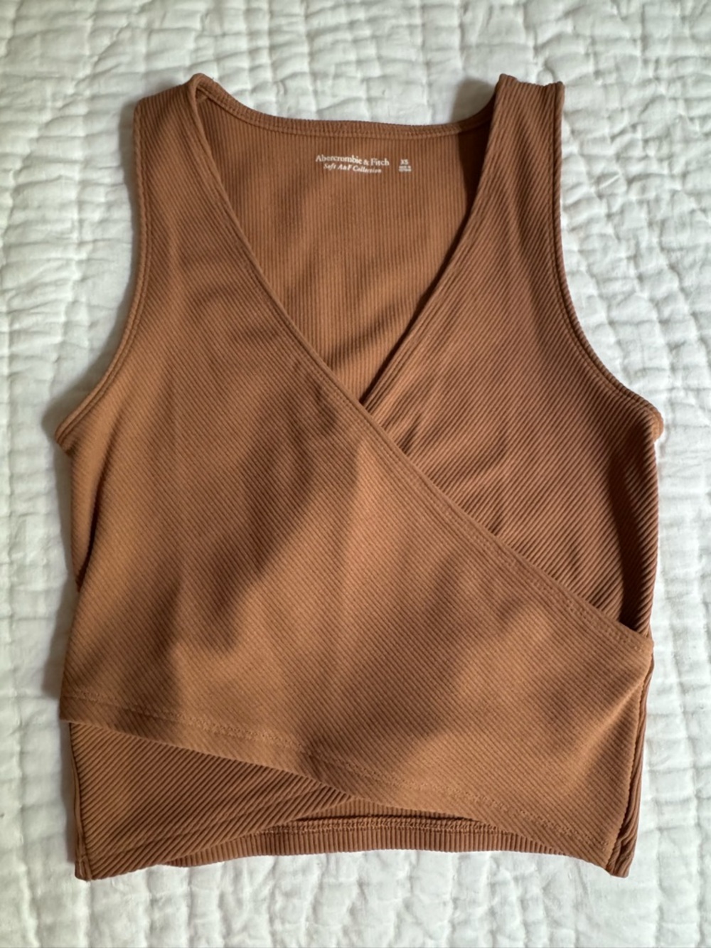 Abercrombie Soft Af Ribbed Wrap Tank